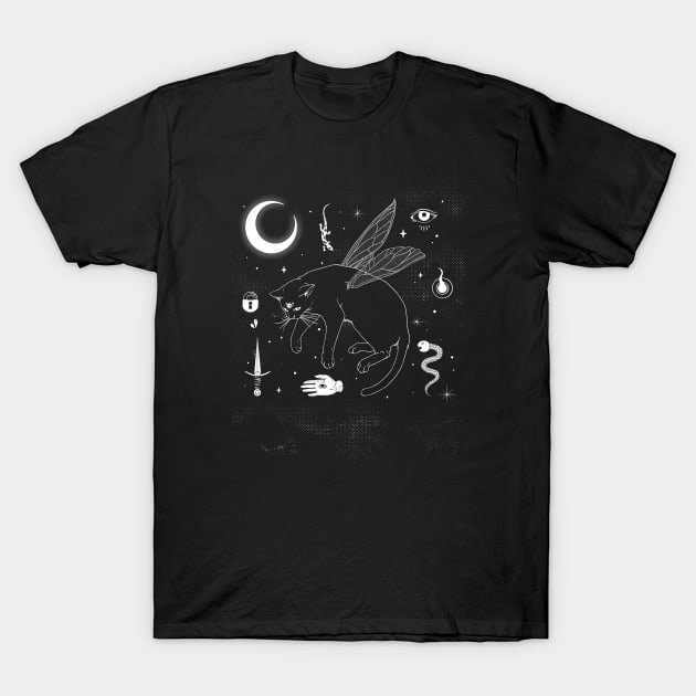 Flying Cat  T-shirt T-Shirt by feroniae